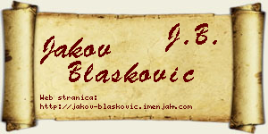 Jakov Blašković vizit kartica